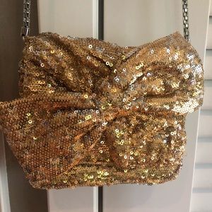 Betsey Johnson Gold Sequin Purse